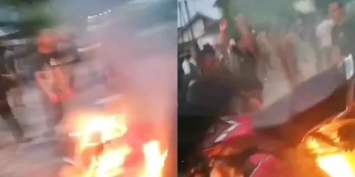 Dua kelompok massa dari parpol saling bersinggungan hingga menyebabkan tawuran di Kabupaten Magelang, Jawa Tengah, Minggu (15/10/2023) sore